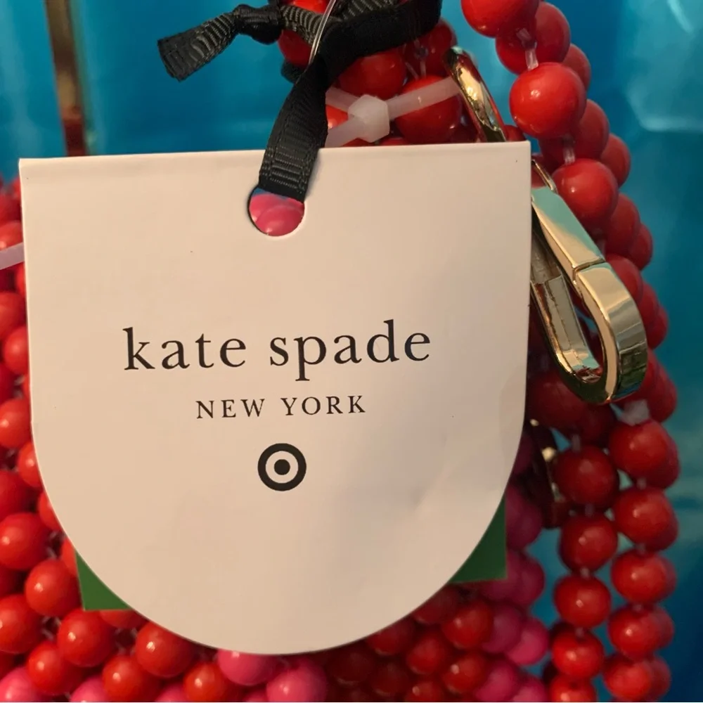 ❤️Price Drop❤️Kate Spade Red and Pink Mini Bag with Beaded Design - Picture 3 of 9